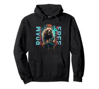 Angry Bear Grizzly Bears Wildlife Mountains Animal Felpa con Cappuccio