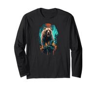 Angry Bear Grizzly Bears Wildlife Mountains Animal Maglia a Manica