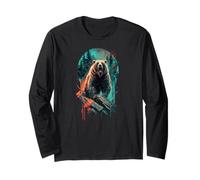 Angry Bear Grizzly Bears Wildlife Mountains Animal Maglia a Manica