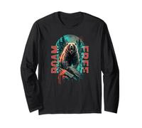 Angry Bear Grizzly Bears Wildlife Mountains Animal Maglia a Manica