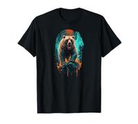 Angry Bear Grizzly Bears Wildlife Mountains Animal Maglietta
