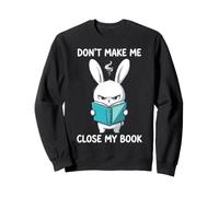 Angry Bunny Don't Make Me Close My Book Reading Felpa