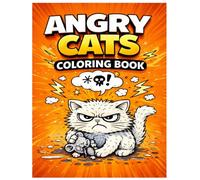 Angry Cat colouring Book