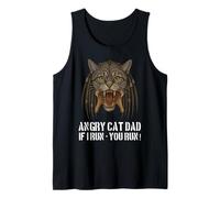 Angry Cat Dad for Owner of Really Evil Cat, divertente gioco di parole Canotta