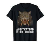 Angry Cat Dad for Owner of Really Evil Cat, divertente gioco di parole Maglietta