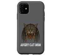Angry Cat Mom for Owner of Really Evil Cat, divertente gioco di parole Custodia per iPhone 11