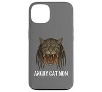 Angry Cat Mom for Owner of Really Evil Cat, divertente gioco di parole Custodia per iPhone 13
