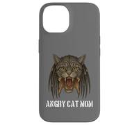 Angry Cat Mom for Owner of Really Evil Cat, divertente gioco di parole Custodia per iPhone 14