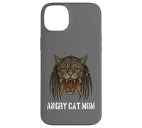Angry Cat Mom for Owner of Really Evil Cat, divertente gioco di parole Custodia per iPhone 14 Plus
