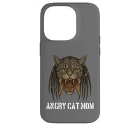 Angry Cat Mom for Owner of Really Evil Cat, divertente gioco di parole Custodia per iPhone 14 Pro