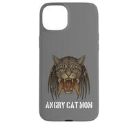 Angry Cat Mom for Owner of Really Evil Cat, divertente gioco di parole Custodia per iPhone 15 Plus