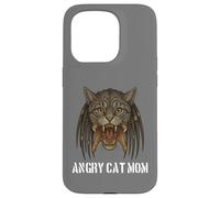 Angry Cat Mom for Owner of Really Evil Cat, divertente gioco di parole Custodia per iPhone 15 Pro
