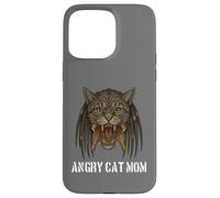 Angry Cat Mom for Owner of Really Evil Cat, divertente gioco di parole Custodia per iPhone 15 Pro Max
