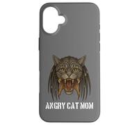 Angry Cat Mom for Owner of Really Evil Cat, divertente gioco di parole Custodia per iPhone 16 Plus