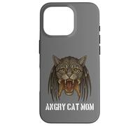 Angry Cat Mom for Owner of Really Evil Cat, divertente gioco di parole Custodia per iPhone 16 Pro