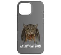 Angry Cat Mom for Owner of Really Evil Cat, divertente gioco di parole Custodia per iPhone 16 Pro Max