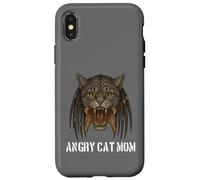 Angry Cat Mom for Owner of Really Evil Cat, divertente gioco di parole Custodia per iPhone X/XS