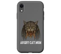 Angry Cat Mom for Owner of Really Evil Cat, divertente gioco di parole Custodia per iPhone XR