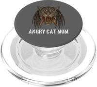 Angry Cat Mom for Owner of Really Evil Cat, divertente gioco di parole PopSockets PopGrip per MagSafe