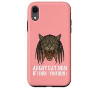 Angry Cat Mom - per il proprietario di un gatto davvero malvagio, divertente gioco di parole Custodia per iPhone XR