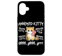 Angry Cat - Moody Annoyed Kitty - Gr Gr - Cute Cat's Custodia per iPhone 16 Plus