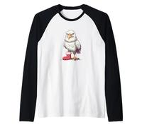 Angry Eagle And Cool Christmas Socks per Le FESTIVITÀ Natalizie Maglia con Maniche Raglan