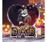 Angry Egg Boy Rtafoto in cristallo DAD, Immagini personalizzate, Lettera creativa Struttura cardiaca, Regalo di festa del papà, regalo indimenticabile souvenir