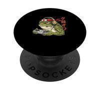 Angry Frog Gamer Bandiera Giapponese Bandana Retro Controller Gioco PopSockets PopGrip Adesivo