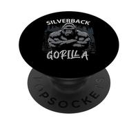 Angry Gorilla Face Growling Scary Silverback Gorilla PopSockets PopGrip Adesivo