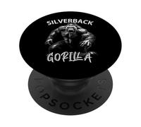 Angry Gorilla Face Growling Scary Silverback Gorilla PopSockets PopGrip Adesivo