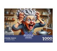 Angry Granny Cooking Durable Paper Construction Fun Challenging Game, Suitable for Adults And Teenagers in Relaxing Hours 38x26cm/1000pcs