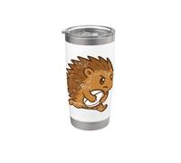 Angry Hedgehog giocare a Rugby Bicchiere termico in acciaio inox doppia parete