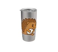 Angry Hedgehog giocare a Rugby Bicchiere termico in acciaio inox doppia parete