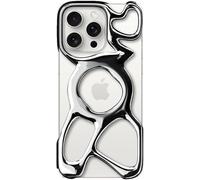 Angry miao Emptiness - Custodia per iPhone 15 Pro (solo custodia), compatibile con Magsafe, 22 g, leggera, dissipazione del calore, ampia protezione, argento