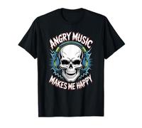Angry Music Mi Rende Felice - Rock Music Lover Maglietta