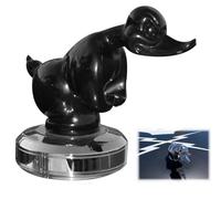 Angry Rubber Duck Hood Ornamento, Angry Rubber Duck, statuetta del radiatore 3D, decorazione per cofano, decorazione da parete (nero)