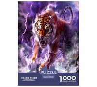 Angry Tiger 1000 Pezzi Puzzle Classici Per Adulti E Bambini A Partire Da 12 Anni Giochi Del Cervello Perfetto Per Appassionati Di Esperti - Regalo Per Amore E Amico 70x50cm/1000pcs