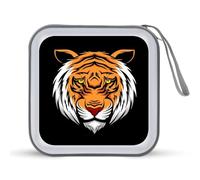 Angry Tiger Head CD Case Holder Portable 40 Capacità DVD Wallet Storage Organizer per Auto Viaggi, Stile:, Taglia unica