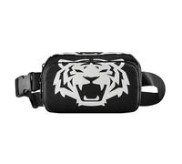 Angry Tigers - Marsupio elegante in bianco e nero per donne d'affari, resistente all'acqua, con cinghia regolabile, per ciclismo, escursionismo, palestra, bolsa de cintura para