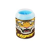 Angry Tigers, spazzola portatile per animali domestici, in morbido silicone, spazzola da bagno per gatti e cani