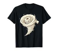 Angry Toilet Paper Twister Funny Bathroom Tornado Maglietta