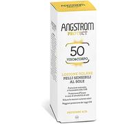 Angstrom Lozione Solare Abbronzante per Pelli Sensibili al Sole SPF 50, Protezione Viso & Corpo con Filtri Solari Fotostabili UVA/UVB per un'Abbronzatura Ottima, Dermatologicamente Testato - 100 ml