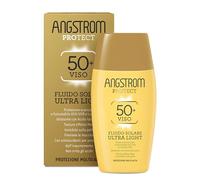 Angstrom Protect, Fluido Solare Ultra Light Viso, SPF 50+, 40 ml | Protezione Fotostabile UVA/UVB e Luce Blu/HEV, Con Acido Ialuronico