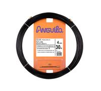 Anguila - Guida Passacavi Nylon Monofilamento, 30 m, Diametro 4 mm, Terminali Intercambiabili, Nero.