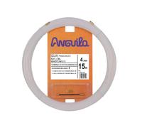 Anguila | Guida Passacavi | Terminali Intercambiabili | Monofilamento | Nylon | Colore Bianco | Diametro 4 mm | 15 metri