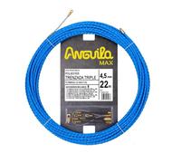 Anguila Max 7.5045.022 Guide passacavi Speciale Curve Poliestere Tripla Intrecciata 4,5 mm 22 metri e terminali misti, Blu