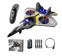 ANGUOEY V17 Jet Fighter Stunt RC Airplane,360° Stunt Spin Remote and Light,2.4GHz 6 CH Remote Control Airplane,Fighter Plane Glider Airplane Hobby Toy Gifts Airplane Model(1 pz