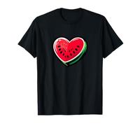 Anguria A Forma Di Cuore Estate Frutta Maglietta di Crazy Fresh Fruits Apparel - Maglietta Unisex Estate con Design a Forma di Cuore Anguria - Nero, S