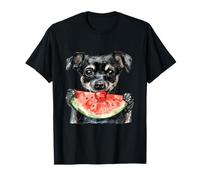 Anguria Cane Animale Disegno Artistico Amante Del Cane Anguria Frutta Maglietta