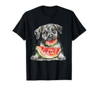 Anguria Cane Opera D'arte Ritratto Anguria Frutta Amante Del Cane Maglietta